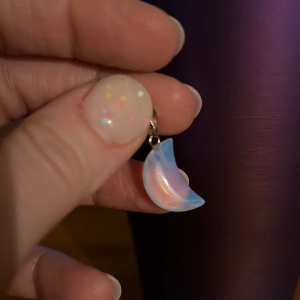 Opalite moon pendant